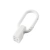 Elecom EKCWCCC01WH Cable Holder with Carabiner for USB-C White view 1