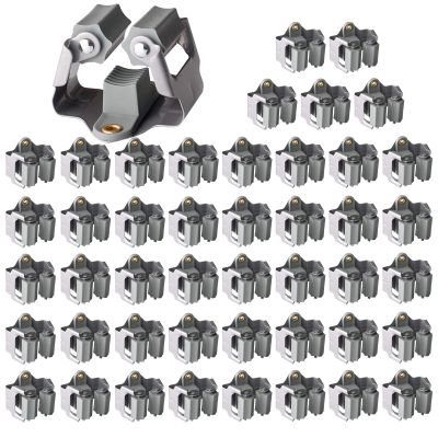 3-H 45 Pack Mop and Broom Holder Wall Mount Big Size Hanging 1 KG Extra,Broom Hanger Wall Mount for Hanging and Organizing Shove Rake Yard Tools in Shed Kitchen Laundry Room Bathroom Garden(Grey)