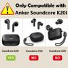 [2 Pack] easyBee Case Compatible with Soundcore K20i Charging Cover, with 2 Keychain and 2 Anti-Lost Strap, Soft Liquid Silicone Ultra Thin Shockproof Protective Kit - Black and Blue view 2