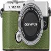 BMAOLLONGB E-P7 Case, Handmade PU Leather Half Camera Case Bag Cover Bottom Opening Version for Olympus PEN E-P7 With Hand Strap (Green) view 2