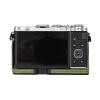 BMAOLLONGB E-P7 Case, Handmade PU Leather Half Camera Case Bag Cover Bottom Opening Version for Olympus PEN E-P7 With Hand Strap (Green) view 3