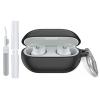 WADVCU for Beats Solo Buds(2024) Case Cover with Cleaner Kit, Soft Silicone Shockproof Protective Cover Compatible with Beats Solo Buds True Wireless Earbuds Charging Case with Carabiner-Black view 1