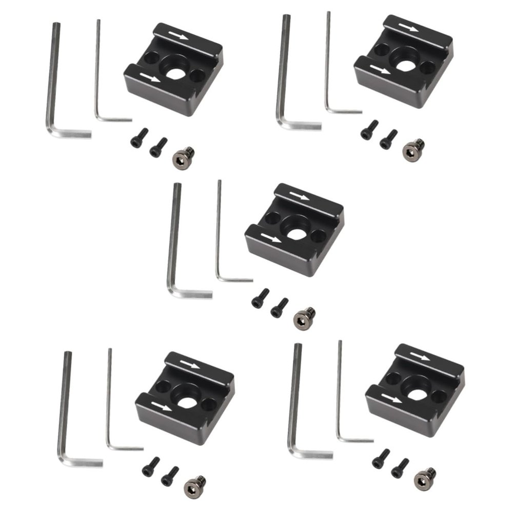 DirectNine Basics 5sets Cold Shoe Mount Adapter Thread for Camera Monitor and Microphone Easy Installation Stable Design Non- Base Replacement for Broken Adapters