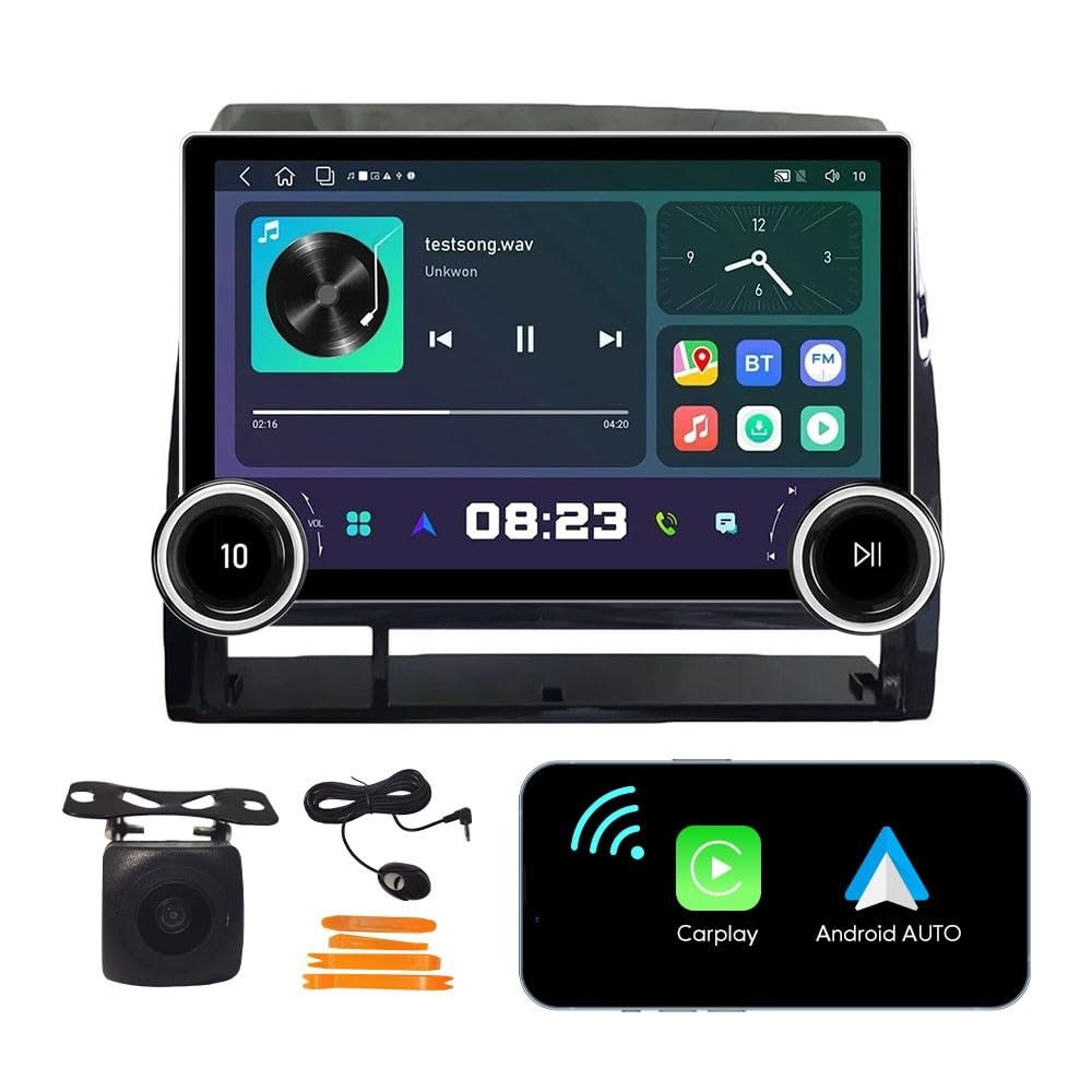 [2G+64G] 10.1" Double Knobs Carplay Android Auto Touchscreen Autoradio Car Stereo GPS Navigation FM Radio Head Unit WiFi Mirror Link Multimedia Player GPS Radio DSP Fortoyota Tacoma 2005-2013