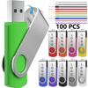 FEBNISCTE 100 Pack 1G Flash Drive - Customized Your Logo USB 2.0 Thumb Drive Memory Stick - 100 PCS view 1