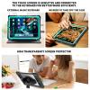 FXXXLTF iPad Air 11-inch M2 Case, iPad Air 5th Gen 10.9 Inch Shockproof Waterproof Cover with Lanyard & Pencil Holder & Kickstand, Teal view 4