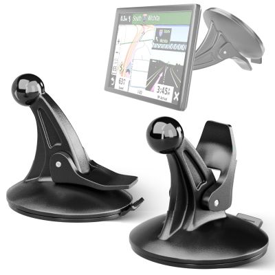 EWAY 2PCS GPS Car Holder Mount for Garmin Nuvi Windshield Dashboard with Strong Suction Cup, 17mm Swivel Ball Mounting Pattern Replacement for Garmin GPS Navigator Navigation Car Dash Mount Cup Holder