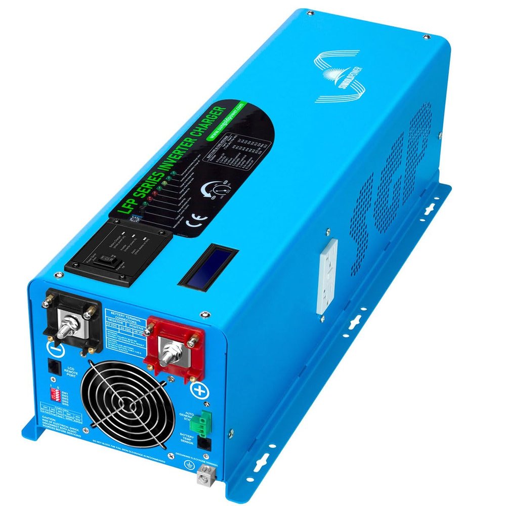 6000W 48 Vdc Inverter Charger,Peak 18000w,240 Vac Input, 120V/240V AC Output Split Phase,Low Frequency,Pure Sine Wave with LCD Remote Controller