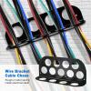 Hadwoer Cable Chase Wire Bracket (10 Pack), Electrical Wire Bracket, NM Cable Organizer, Wire Holder, NM Cable Support, NMSC Stackers, Includes 13 Cable Holes to Keep Wiring Clear and Organized view 4