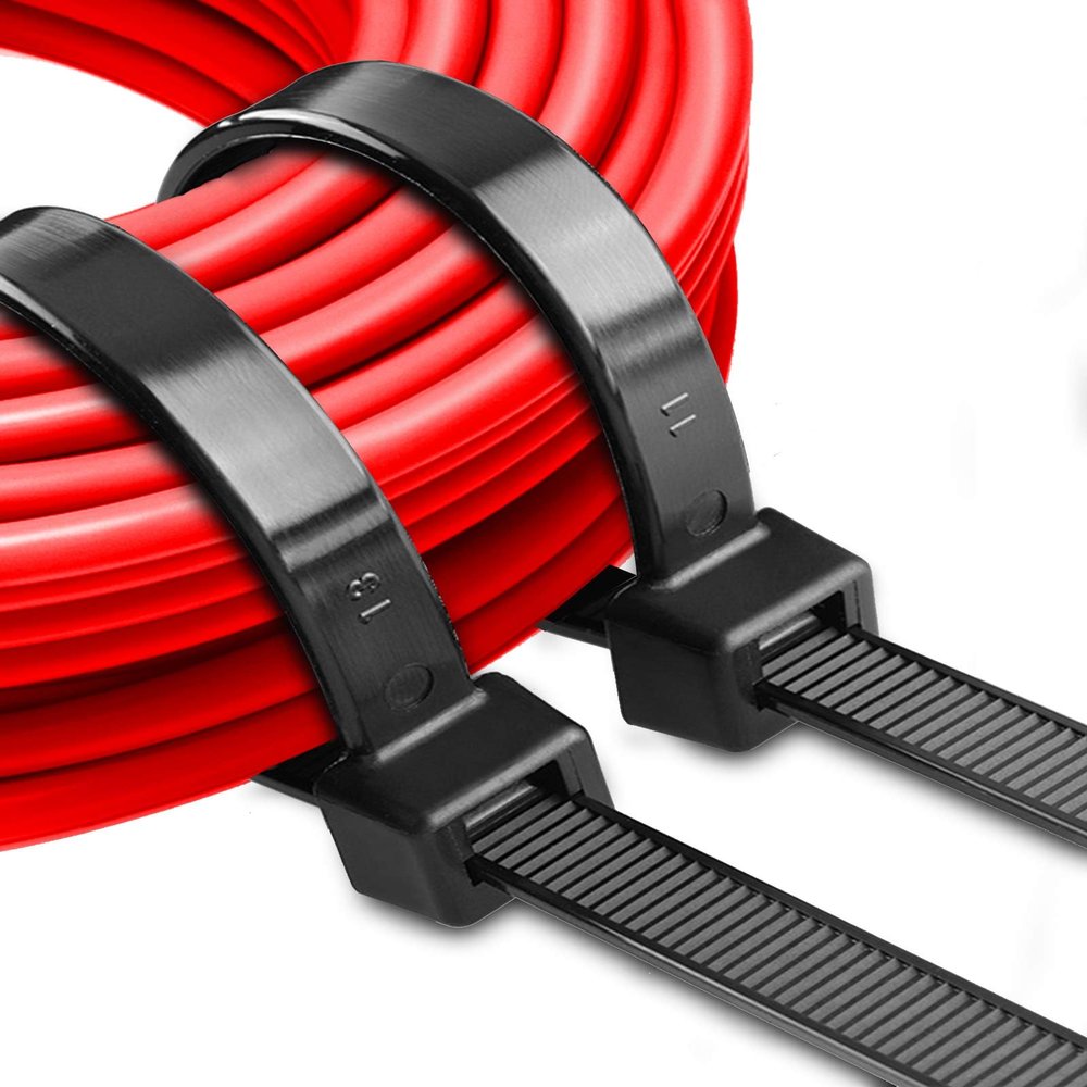 18 Inch Long Zip Ties (100 Pieces) Heavy Duty UV Resistant 200lbs Cable Tie Wraps Black Industrial Zip Ties Thick Nylon Wire Ties Large Plastic Zipties for Cable Management, Outdoor Use