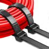 18 Inch Long Zip Ties (100 Pieces) Heavy Duty UV Resistant 200lbs Cable Tie Wraps Black Industrial Zip Ties Thick Nylon Wire Ties Large Plastic Zipties for Cable Management, Outdoor Use view 1