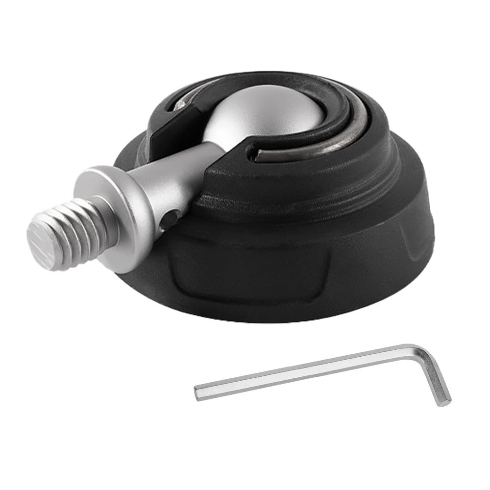 Universal 3/8" Rubber Foot Tripod Rubber Stainless Steel Non Slip Foot Pad Ball Head Design 50mm Diameter Camera Tripod Foot Replacement Photography Accessories for Tripod Monopod