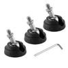 Universal 3/8" Rubber Foot Tripod Rubber Stainless Steel Non Slip Foot Pad Ball Head Design 50mm Diameter Camera Tripod Foot Replacement Photography Accessories for Tripod Monopod view 2