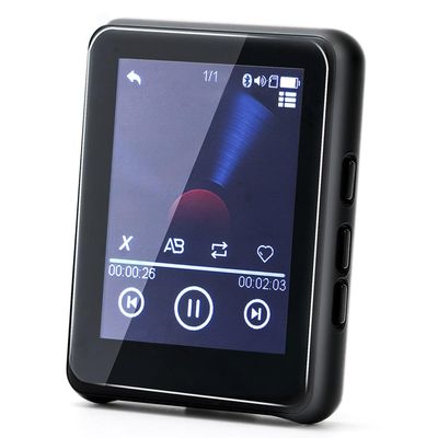 Supports 128G Max Memory, E-Book, Bt5.0 Full Touch Screen, Digital Audio Walkman Portable Music Player with Video Playback, HiFi Lossless Mp3 Player, Fma Radio and Recording