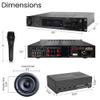 Vaiyer Home Audio System Kit 7.2 Channel 4500 Watts Bluetooth Amplifier w/ 8 Qty of 5.25" Frameless Ceiling Speakers 175W Each, 4-Ch Speaker Selector, Mic, 16 AWG 500 ft Speaker Wire & Remote view 2