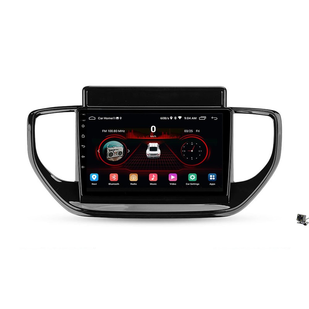 ottspu Android 12 Car Stereo for Hyundai Solaris 2020-2021 Radio with Wireless Car-Play Android Auto, 9 Inch Touch Screen Bluetooth with DSP SWC GPS Navigation WiFi FM Backup Camera MIC,M90s