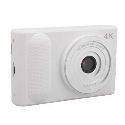 4K Digital Camera for Photography, Portable Autofocus 48MP Vlogging Camera with 16X Digital Zoom for Travel, Anti Shake (White)