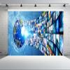 CHNYWORK 15x8ft Breaking News Backdrop World Map Globe TV News Studio TV News Room Broadcasting Background Program Record News Report Reporter News Broadcaster Newsman Kids Portrait Photo Props view 1