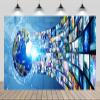 CHNYWORK 15x8ft Breaking News Backdrop World Map Globe TV News Studio TV News Room Broadcasting Background Program Record News Report Reporter News Broadcaster Newsman Kids Portrait Photo Props view 2