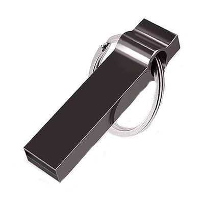 1GB-128GB Keychain Stainless Steel Metal Waterproof USB Drive Car USB Drive (Iron Black, 32, GB)