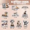 10pcs Otter Sticker Sheet, Cute Vinyl Decals for Otter Lovers, Nature Fans, Animal Enthusiasts, Waterproof, UV-Resistant, for Laptop, Water Bottle, Journal, Notebook, Phone Case, Tumbler, Scrapbook view 2