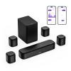 ULTIMEA 7.1ch Sound Bar with Dolby Atmos, Surround Sound System for TV with 4 Surround Speakers, Sound Bar for Smart TV with App Control, Soundbar with Subwoofer for Home Theater, HDMI eARC, Aura A60 view 1