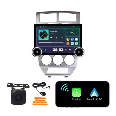 [2G+64G] 10.1" Double Knobs Carplay Android Auto Touchscreen Autoradio Car Stereo GPS Navigation FM Radio Head Unit WiFi Mirror Link Multimedia Player GPS Radio DSP Fordodge Caliber 2007-2010