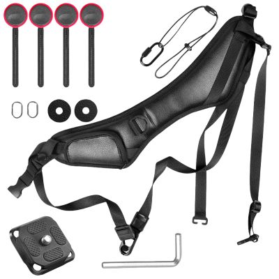 BLULILY DSLR Camera Shoulder Strap Aluminum Alloy Base Quick Release Buckles and Adjustable Nylon Belt for Comfortable Wear