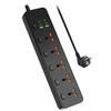 Universal Power Strip with USB Ports, Individual Swtich, 6ft Power Cord, 5 Universal AC Outlets, 4USB C and 2USB (5V/4.2A), Max 3000w, 110-240V, Child Safe Door, Multi Plug Power Strip for Travel view 1