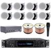 Vaiyer Home Theater System Kit - 7.2 Channel 3500 Watts Bluetooth Amplifier w/ 8 Qty of 5.25" Framed Ceiling Speakers 175W Each, 4-Ch Speaker Selector, Mic, 16 AWG 500 ft Speaker Wire & Remote view 1