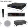 Vaiyer Home Theater System Kit - 7.2 Channel 3500 Watts Bluetooth Amplifier w/ 8 Qty of 5.25" Framed Ceiling Speakers 175W Each, 4-Ch Speaker Selector, Mic, 16 AWG 500 ft Speaker Wire & Remote view 2