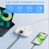 2 Prong Power Strip 10 Extension Cord, meta-ant 2 Prong to 3 Prong Outlet Adapter, Two Prong Power Strip with 3 Outlets & 4 USB(2 USB-C), 2 Prong Outlet, Polarized, for Old House,White view 3