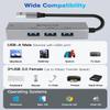 USB ethernet Adapter, USB 3.0 hub with rj45,4-in-1 3.0 Hub with Gigabit Ethernet Adapter, Gigabit Ethernet to USB Adapter for Laptop,PC, MacBook Pro, iPad Pro,and More Type A Laptops view 4