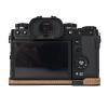 BMAOLLONGB X-T5 Case, Handmade PU Leather Half Camera Case Bag Cover Bottom Opening Version for Fujifilm X-T5 XT5 With Hand Strap (Brown) view 2