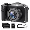 4K Digital Camera - 56MP Compact Video Camera with 18X Digital Zoom, Anti-Shake, Travel Autofocus, WiFi, Vlogging, Point and Shoot, 64GB TF Card, 2 Batteries view 1