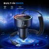77W Bluetooth 5.4 FM Transmitter Car Adapter [PD3.0 65W+12W Fast Charging] Bluetooth Car Adapter [Deep Bass&Lossless Call Sound] Radio Bluetooth Transmitter for Car HiFi Mic & Colors LED Display view 2