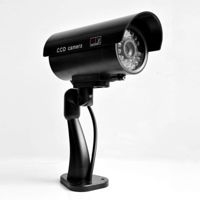 Fake Security Camera, Simulation Surveillance Security Camera, Faux Surveillance Camera, Flashing Red LED, Easy Install, for Home and Businesses Security Indoor/Outdoor