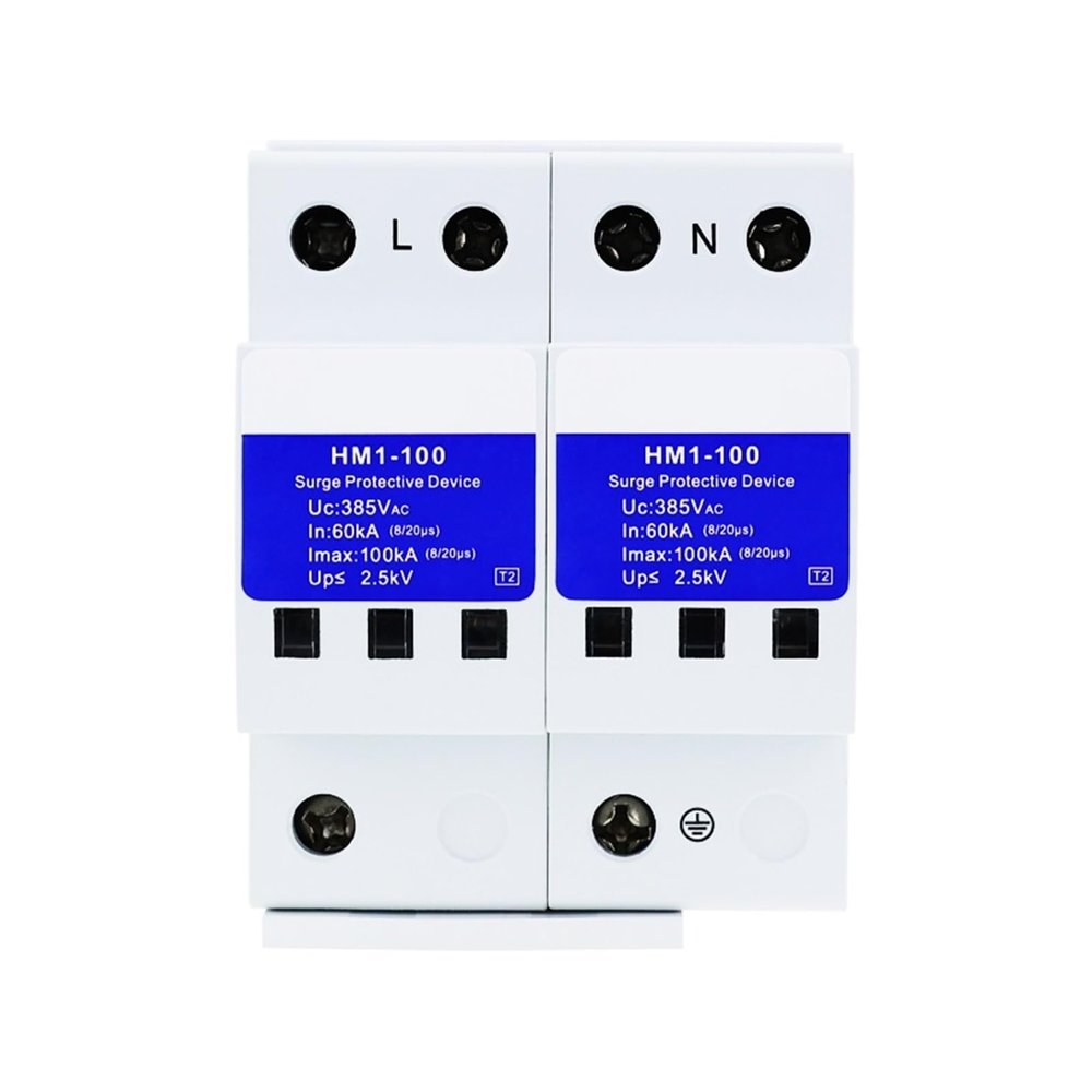 220V Power Supply Lightning Arrester 100KA Main Power Supply Type 1 Surge Protective Device HM1-100