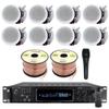 Vaiyer Framed Ceiling Speakers Kit  8X 5.25 175W Flush Mount Ceiling Speakers, 7.2 Channel 3500W Bluetooth Amplifier, Mic & 500ft Wire  in Ceiling Speaker System for Home Theater, Office Use view 1