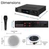 Vaiyer Framed Ceiling Speakers Kit  8X 5.25 175W Flush Mount Ceiling Speakers, 7.2 Channel 3500W Bluetooth Amplifier, Mic & 500ft Wire  in Ceiling Speaker System for Home Theater, Office Use view 2
