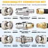YOTENKO BNC Cable 25ft, BNC Male to Male Cable 50 Ohm RG58 Coaxial + Set of 3 BNC Female to Female/SMA Male/SMA Female Connector Adapters view 2