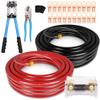 1/0 Gauge Wire Copper Clad Aluminum CCA 40FT Black/Red with 0ga lugs,250A ANL Fuse Holder and Heat Shrink Tube and Taukealugs Battery Cable Wire Lug Crimping Tool view 1