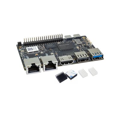 Banana Pi BPI-M5 Pro 8GB LPDDR4x Single Board Computer, Octa-core RK3576 CPU Mali G52 GPU 6TOPs NPU, with 2xGbE Ethernet Slot for AI IoT Enhancements, ARM PCs and Edge Computing Devices (8+64GB SBC)