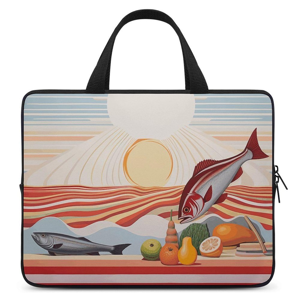 Laptop Carrying Case 17inch Calm Waters Laptop Bag for Men Women Computer Bag Messenger Bag for Work