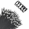 Aroono 50PCS Black Metal Zip Ties Heavy Duty, Stainless Steel Cable Ties 8" Long 304 Locking Multi Cable, Metal Wrap Wire Ties for Automotive Repair. view 1