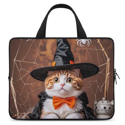 Laptop Carrying Case 17inch Cute Cat with Witch Hat Laptop Bag for Men Women Computer Bag Messenger Bag for Work