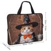 Laptop Carrying Case 17inch Cute Cat with Witch Hat Laptop Bag for Men Women Computer Bag Messenger Bag for Work view 3