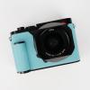 Iborrys - Camera Specialized Genuine Leather Half Case suitable for Leica Q3 - Made by hand - Top layer cowhide Body + Metal Base Plate + Hand shank 3-in-1 Design (DF Blue) view 1