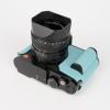 Iborrys - Camera Specialized Genuine Leather Half Case suitable for Leica Q3 - Made by hand - Top layer cowhide Body + Metal Base Plate + Hand shank 3-in-1 Design (DF Blue) view 2