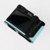 Iborrys - Camera Specialized Genuine Leather Half Case suitable for Leica Q3 - Made by hand - Top layer cowhide Body + Metal Base Plate + Hand shank 3-in-1 Design (DF Blue) view 4